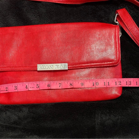 Womens Armani Jeans Crossbody/Clutch Purse Color Red/Silver - Picture 3 of 9